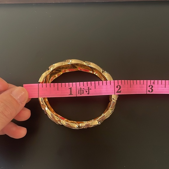 18K Gold Plated Cuff Bracelet- Women - Picture 5 of 7